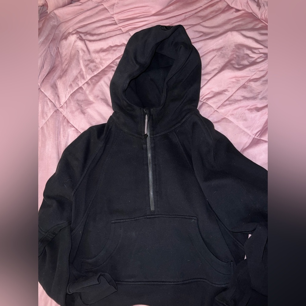 Lulu Lemon Scuba Oversized Half Zip Hoodie - Black - XS/S